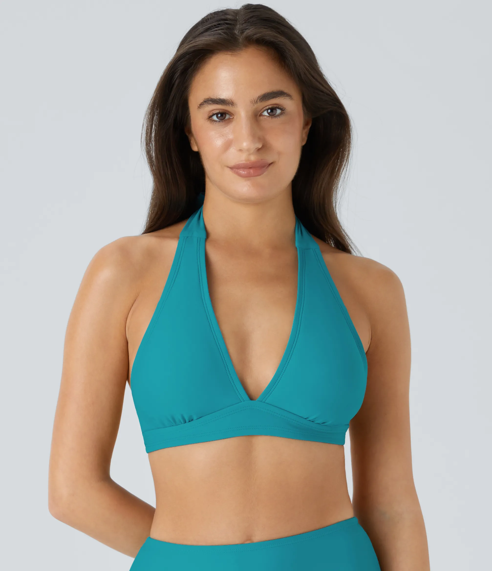Beachwear<HALARA Adjustable Halter Bikini Top Swimsuit