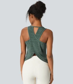 Tank Tops & Camis|Tank Tops<HALARA Back Curved Hem Yoga Tank Top