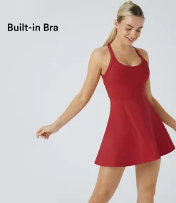 Mini Dresses|Active Dresses<HALARA Backless Twisted Active Dress
