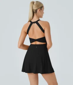 Mini Dresses|Active Dresses<HALARA Backless Twisted Active Dress