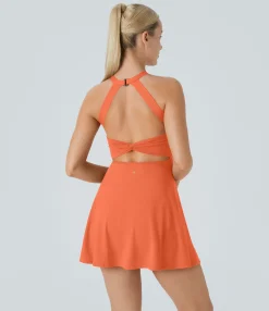 Mini Dresses|Active Dresses<HALARA Backless Twisted Active Dress