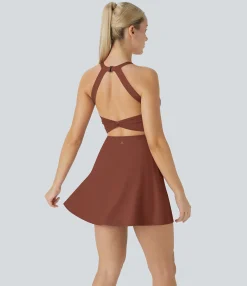 Mini Dresses|Active Dresses<HALARA Backless Twisted Active Dress