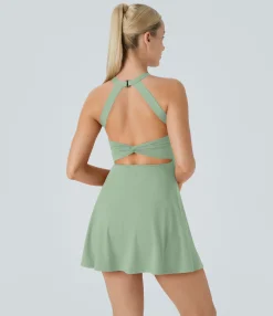 Mini Dresses|Active Dresses<HALARA Backless Twisted Active Dress