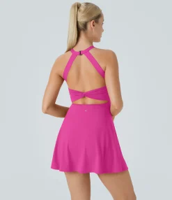 Mini Dresses|Active Dresses<HALARA Backless Twisted Active Dress