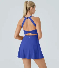 Mini Dresses|Active Dresses<HALARA Backless Twisted Active Dress