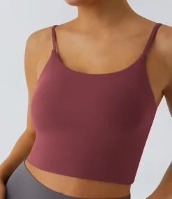 Casual Tops|Yoga Tops<HALARA Basic Padded Workout Cropped Tank Top