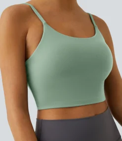 Casual Tops|Yoga Tops<HALARA Basic Padded Workout Cropped Tank Top
