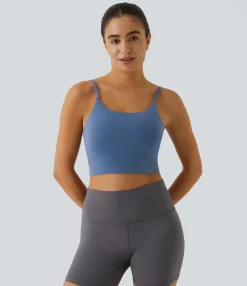 Casual Tops|Yoga Tops<HALARA Basic Padded Workout Cropped Tank Top