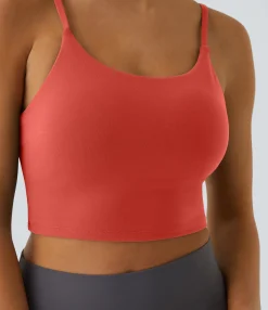 Casual Tops|Yoga Tops<HALARA Basic Padded Workout Cropped Tank Top