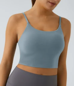 Casual Tops|Yoga Tops<HALARA Basic Padded Workout Cropped Tank Top