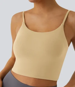 Casual Tops|Yoga Tops<HALARA Basic Padded Workout Cropped Tank Top