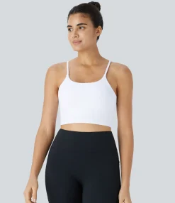 Casual Tops|Yoga Tops<HALARA Basic Padded Workout Cropped Tank Top