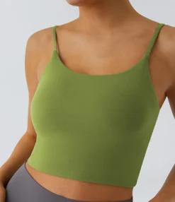 Casual Tops|Yoga Tops<HALARA Basic Padded Workout Cropped Tank Top