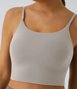 Casual Tops|Yoga Tops<HALARA Basic Padded Workout Cropped Tank Top