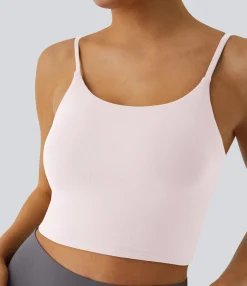 Casual Tops|Yoga Tops<HALARA Basic Padded Workout Cropped Tank Top