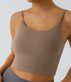 Casual Tops|Yoga Tops<HALARA Basic Padded Workout Cropped Tank Top
