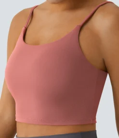 Casual Tops|Yoga Tops<HALARA Basic Padded Workout Cropped Tank Top