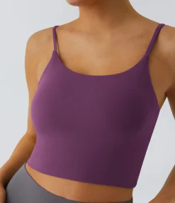 Casual Tops|Yoga Tops<HALARA Basic Padded Workout Cropped Tank Top