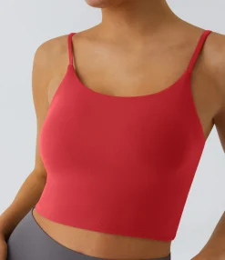 Casual Tops|Yoga Tops<HALARA Basic Padded Workout Cropped Tank Top