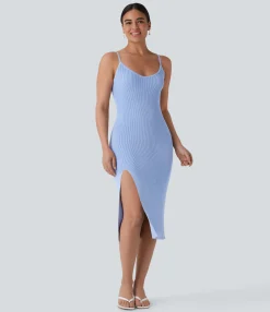 Bodycon Dresses|Sweaters<HALARA Bodycon Midi Slip Sweater Dress