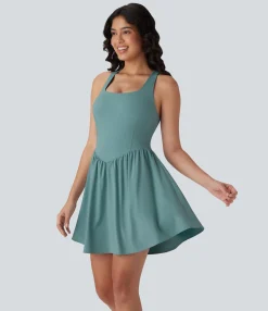 Flowy Dresses|Active Dresses<HALARA Breezeful™ Corset 2-in-1 Pocket Mini Quick Dry Flowy Pickleball Active Dress-Longer Legnth