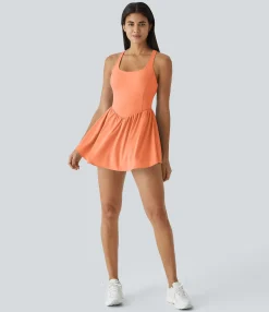 Flowy Dresses|Mini Dresses<HALARA Breezeful™ Corset 2-in-1 Pocket Mini Quick Dry Flowy Pickleball Active Dress