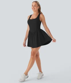 Flowy Dresses|Active Dresses<HALARA Breezeful™ Corset 2-in-1 Pocket Mini Quick Dry Flowy Pickleball Active Dress-D/DD/DDD/F Cups