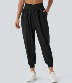 Pants|Joggers<HALARA Breezeful™ Crossover High Waisted Pockets Quick Dry Yoga Joggers