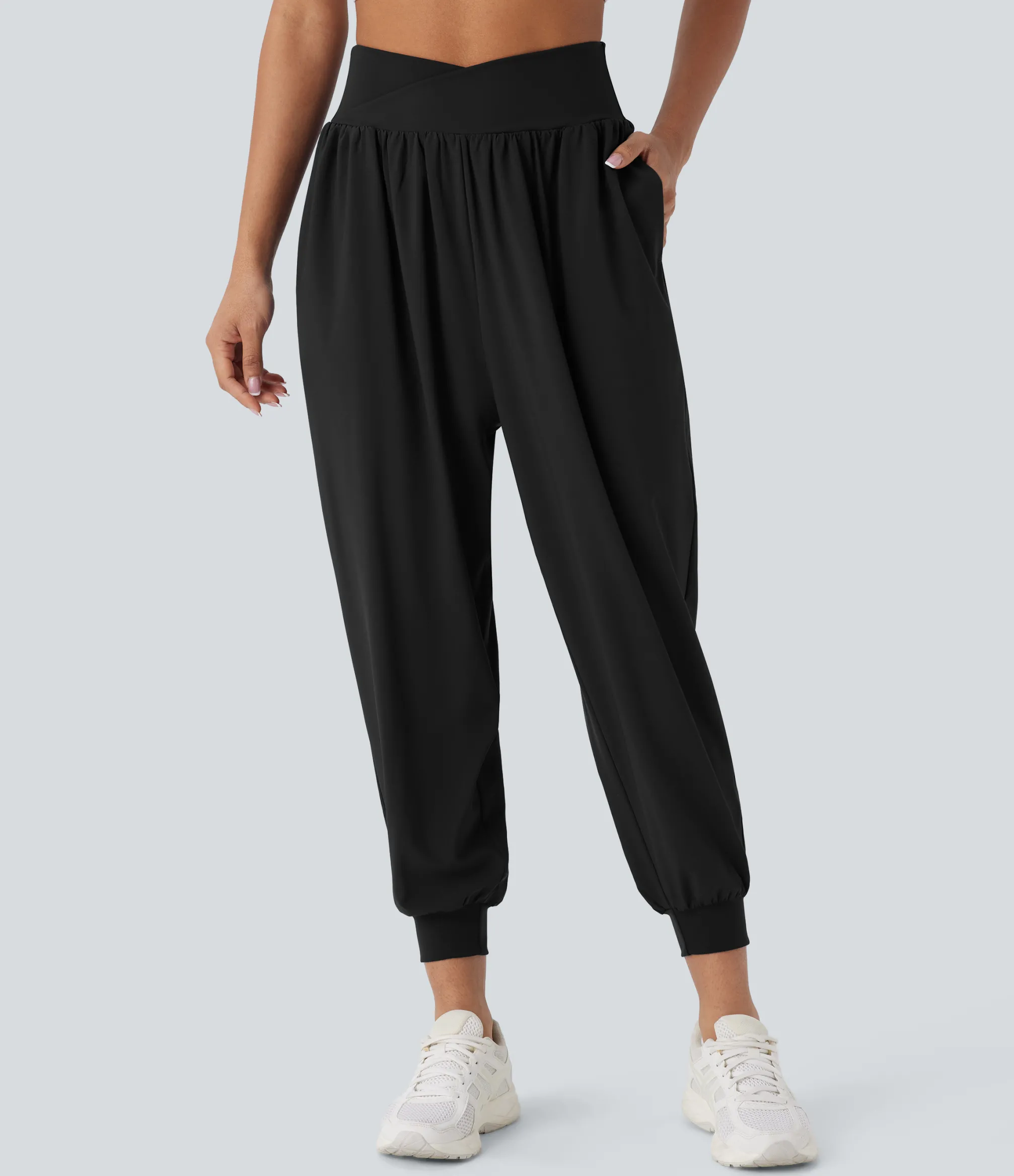 Pants|Joggers<HALARA Breezeful™ Crossover High Waisted Pockets Quick Dry Yoga Joggers