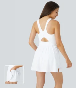 Dresses|Flowy Dresses<HALARA Breezeful™ Cut Out 2-in-1 Pocket Mini Quick Dry Pilates Active Dress