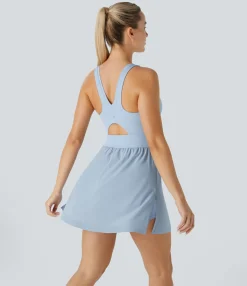Dresses|Flowy Dresses<HALARA Breezeful™ Cut Out 2-in-1 Pocket Mini Quick Dry Pilates Active Dress