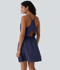 Mini Dresses|Flowy Dresses<HALARA Breezeful™ Cut Out Pocket Pleated Mini Quick Dry Casual Dress