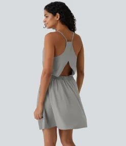 Mini Dresses|Flowy Dresses<HALARA Breezeful™ Cut Out Pocket Pleated Mini Quick Dry Casual Dress