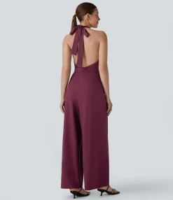 Jumpsuits<HALARA Breezeful™ Halter Pocket Quick Dry Jumpsuit