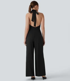 Jumpsuits<HALARA Breezeful™ Halter Pocket Quick Dry Jumpsuit