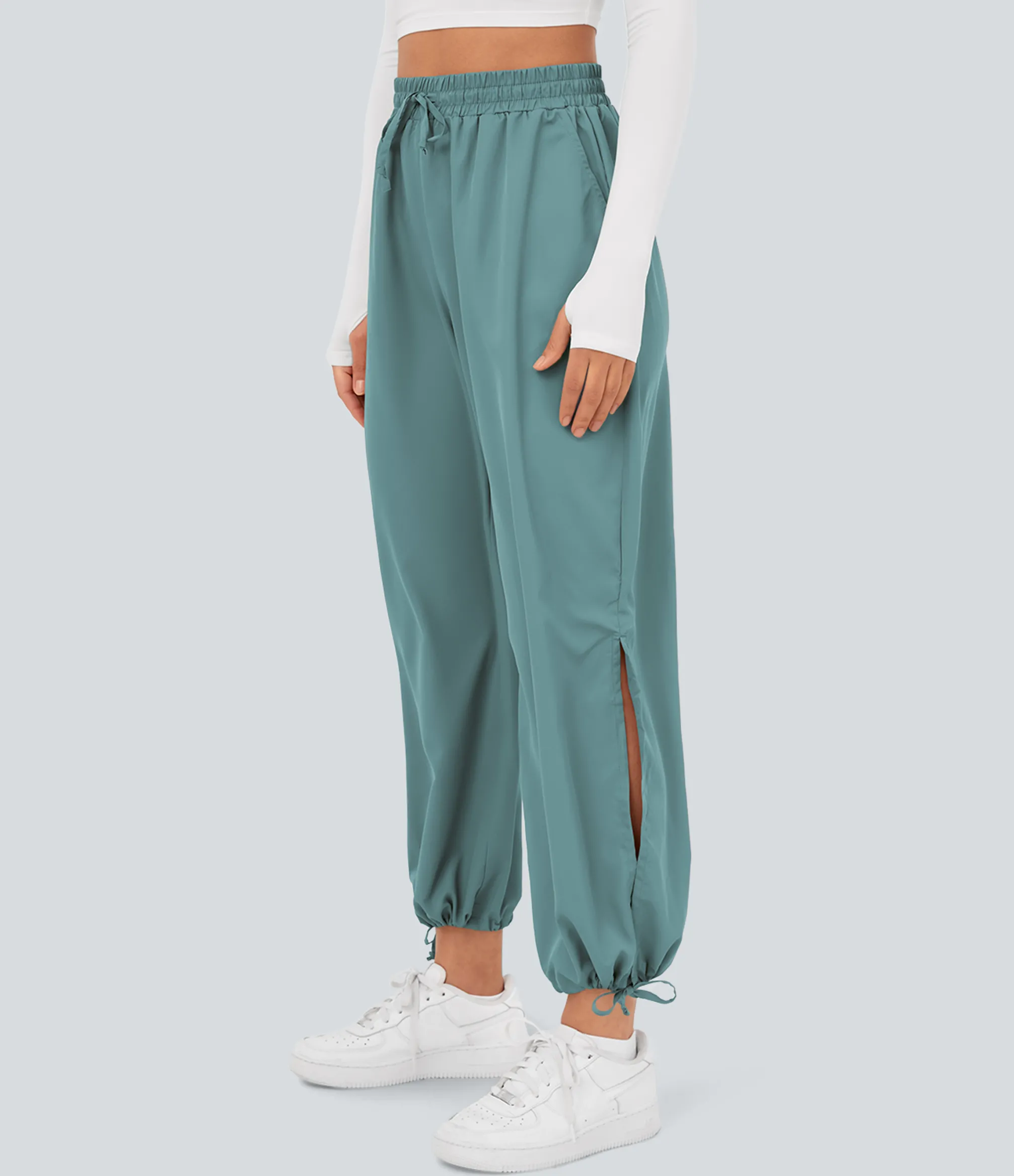 Joggers|Joggers<HALARA Breezeful™ High Waisted Drawstring Pocket Hem Quick Dry Casual Joggers