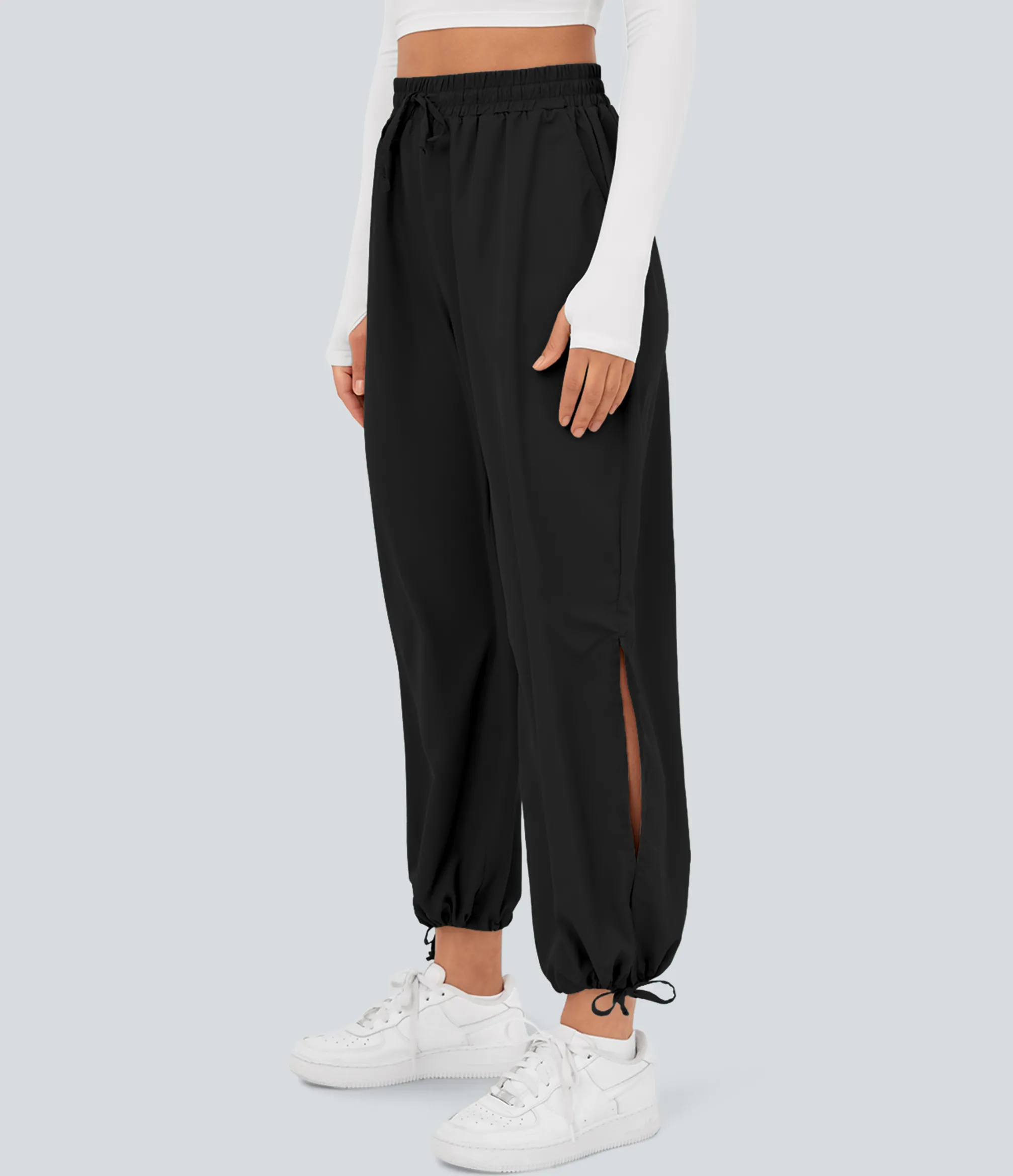 Joggers|Joggers<HALARA Breezeful™ High Waisted Drawstring Pocket Hem Quick Dry Casual Joggers