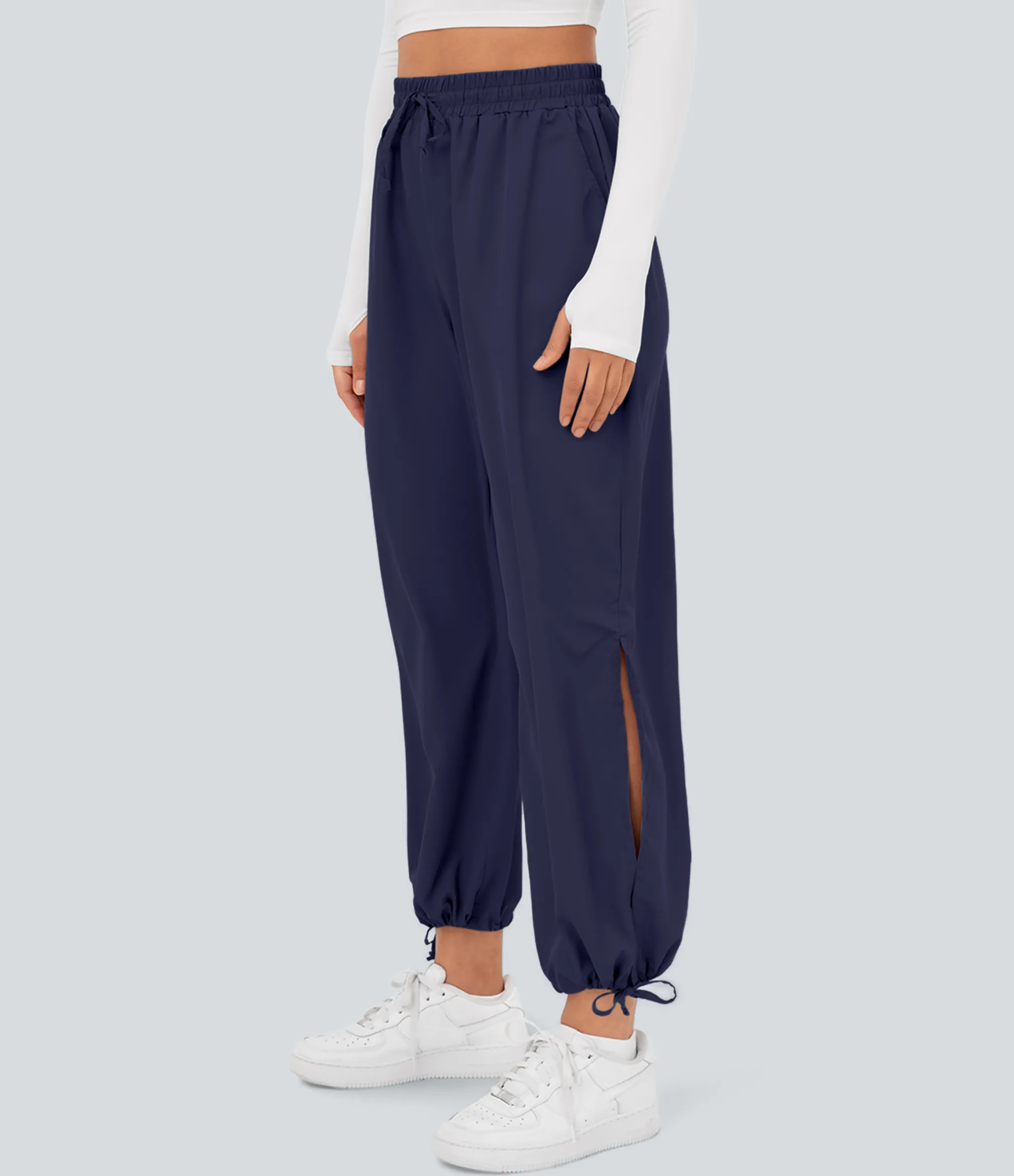 Joggers|Joggers<HALARA Breezeful™ High Waisted Drawstring Pocket Hem Quick Dry Casual Joggers