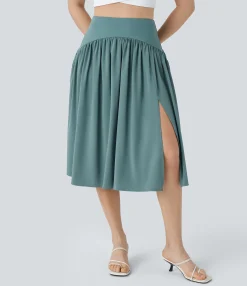 Maxi & Midi Skirts|Flowy Skirts<HALARA Breezeful™ High Waisted Flowy Quick Dry Midi Skirt