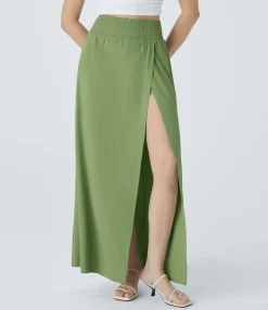 Maxi & Midi Skirts|Flowy Skirts<HALARA Breezeful™ High Waisted 2-in-1 Pocket Flowy Maxi Quick Dry Casual Skirt