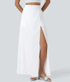 Maxi & Midi Skirts|Flowy Skirts<HALARA Breezeful™ High Waisted 2-in-1 Pocket Flowy Maxi Quick Dry Casual Skirt