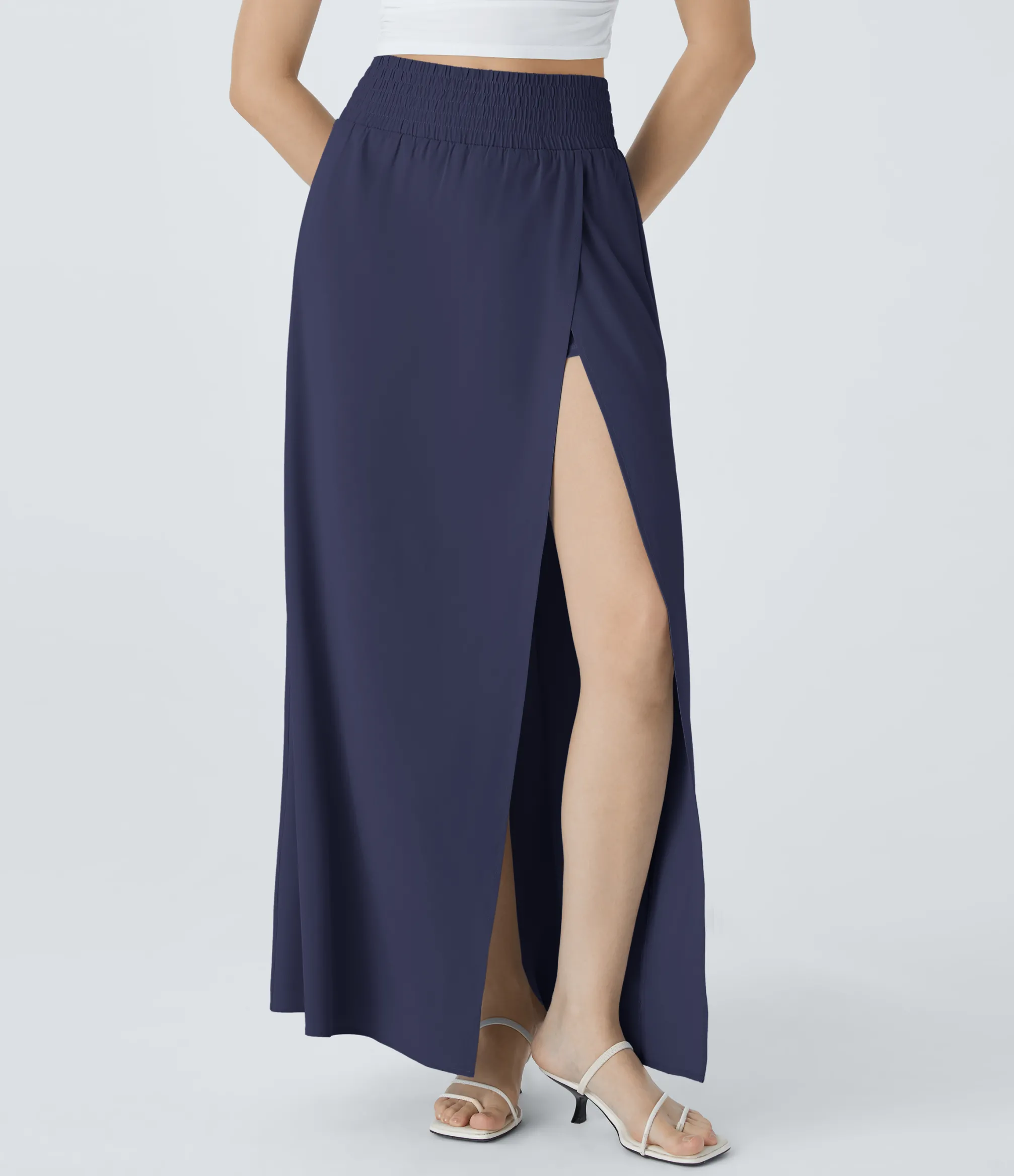Maxi & Midi Skirts|Flowy Skirts<HALARA Breezeful™ High Waisted 2-in-1 Pocket Flowy Maxi Quick Dry Casual Skirt