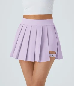 Pleated Skirts|Flowy Skirts<HALARA Breezeful™ High Waisted Pleated 2-in-1 Pocket Adjustable Buckle Micro Mini Quick Dry Casual Skirt