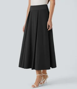 Maxi & Midi Skirts|Flowy Skirts<HALARA Breezeful™ High Waisted Pocket Flowy Quick Dry Midi Work Skirt
