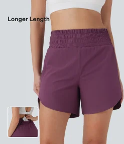Active Shorts|Shorts<HALARA Breezeful™ High Waisted Pockets 2-in-1 Curved Hem Quick Dry Running Shorts 5.5''-Longer Length