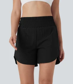 Active Shorts|Shorts<HALARA Breezeful™ High Waisted Pockets 2-in-1 Curved Hem Quick Dry Running Shorts 5.5''-Longer Length