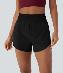 Active Shorts|Shorts<HALARA Breezeful™ High Waisted Pockets 2-in-1 Curved Hem Quick Dry Running Shorts 3.5''