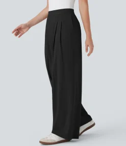 Flowy Pants|High-Waisted Pants<HALARA Breezeful™ High Waisted Wide Leg Quick Dry Work Pants with Pockets