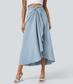 Maxi & Midi Skirts|Flowy Skirts<HALARA Breezeful™ High Waisted Wrapped Tie Back Quick Dry Skirt