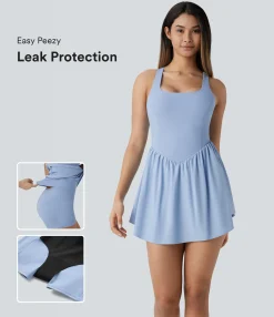 Flowy Dresses|Mini Dresses<HALARA Breezeful™ 2-in-1 Pocket Mini Quick Dry Flowy Pickleball Active Dress-Easy Peezy plus Leak Protection Edition